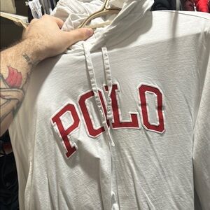 Polo by Ralph Lauren White T shirt Sweater with red letters